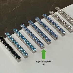 Danny Pollak Light Sapphire Swarovski Crystal Bobby Pin (#4) - approx. 2.5 in.